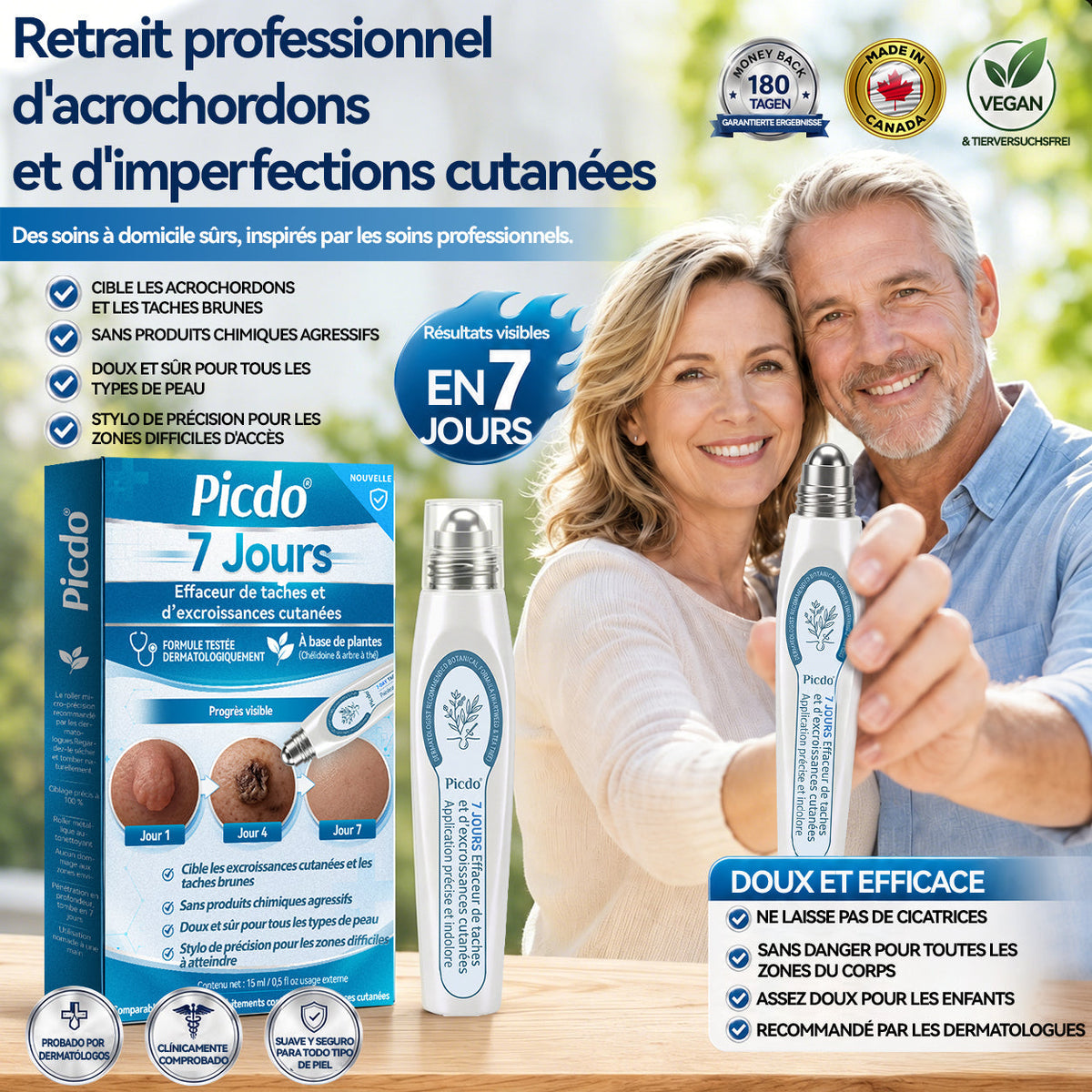 𝐏i𝐜𝐝o® 7 𝑱𝒐𝒖𝒓𝒔 𝑬𝒇𝒇𝒂𝒄𝒆𝒖𝒓 𝒅𝒆 𝒕𝒂𝒄𝒉𝒆𝒔 𝒆𝒕 𝒅’𝒆𝒙𝒄𝒓𝒐𝒊𝒔𝒔𝒂𝒏𝒄𝒆𝒔 𝒄𝒖𝒕𝒂𝒏é𝒆𝒔(Roll-on zéro douleur, zéro cicatrice)