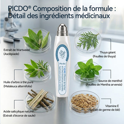 𝐏i𝐜𝐝o® 7 𝑱𝒐𝒖𝒓𝒔 𝑬𝒇𝒇𝒂𝒄𝒆𝒖𝒓 𝒅𝒆 𝒕𝒂𝒄𝒉𝒆𝒔 𝒆𝒕 𝒅’𝒆𝒙𝒄𝒓𝒐𝒊𝒔𝒔𝒂𝒏𝒄𝒆𝒔 𝒄𝒖𝒕𝒂𝒏é𝒆𝒔(Roll-on zéro douleur, zéro cicatrice)